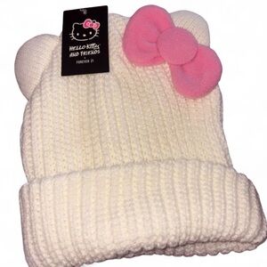 hello kitty forever 21 pink bow beanie